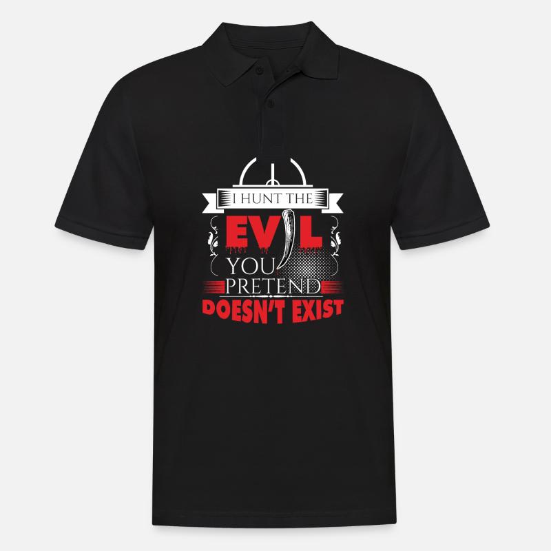 I hunt evil! - Männer Poloshirt - Schwarz