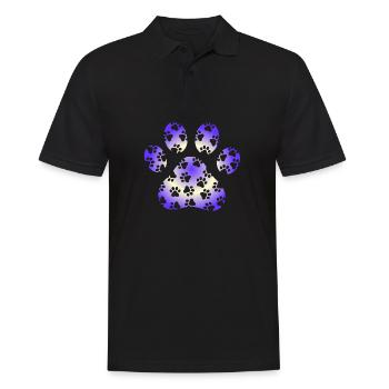 Chien Patte Violet Chien Cadeau Wuff Amant de chien - Polo Homme - noir - Devant - Kai (181cm)