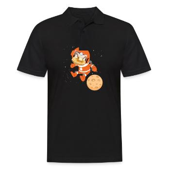 Space Astronaut Dinosaur - Men's Polo Shirt - black - Front - Kai (181cm)