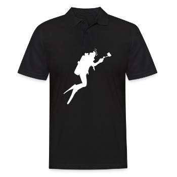 Cadeau cool de plongée - Polo Homme - noir - Devant - Kai (181cm)