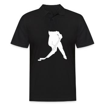 Cadeau cool sport de hockey sur glace - Polo Homme - noir - Devant - Kai (181cm)