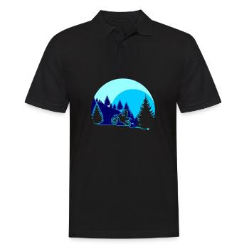 Motorcycle Mottoradfahrer Gift Motorcycling - Men's Polo Shirt - black - Front - Kai (181cm)