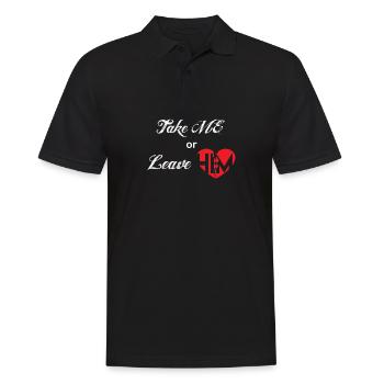 Love saying - separation saying - couple - love - Men's Polo Shirt - black - Front - Kai (181cm)