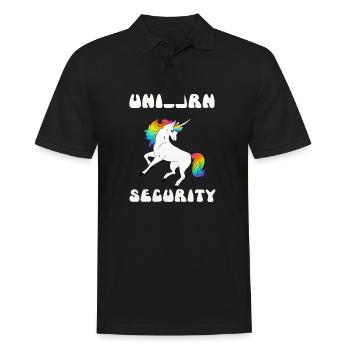Sécurité de la Licorne - Polo Homme - noir - Devant - Kai (181cm)