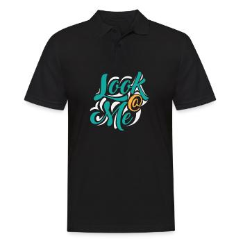 Cadeau de beauté modèle glamour disant - Polo Homme - noir - Devant - Kai (181cm)