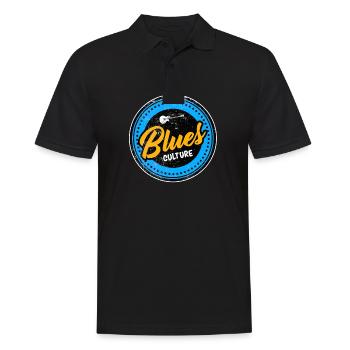 Blues guitare guitariste instrument de musique - Polo Homme - noir - Devant - Kai (181cm)