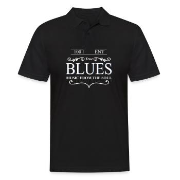 Blues musique chemise vintage - Polo Homme - noir - Devant - Kai (181cm)