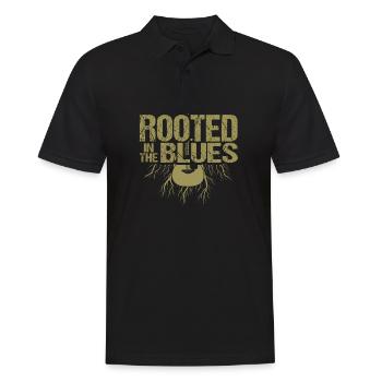Blues guitariste instrument de musique roots musicien - Polo Homme - noir - Devant - Kai (181cm)