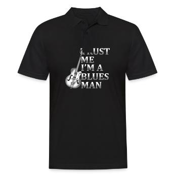 Blues guitar guitarist musical instrument music - Men's Polo Shirt - black - Front - Kai (181cm)