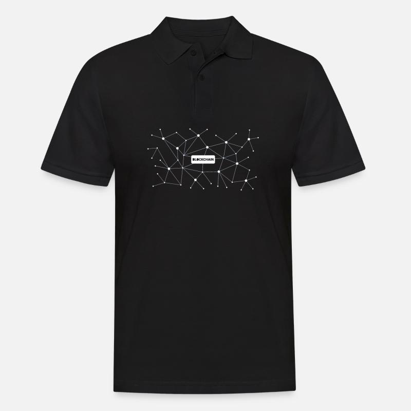 Blockchain - Männer Poloshirt - Schwarz