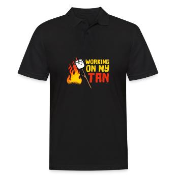 Camping Camping Marshmallow Campfire Gift - Men's Polo Shirt - black - Front - Kai (181cm)