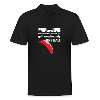 Paraglider Parasailing Hobby Gift Paraglider - Men's Polo Shirt - black - Front - Kai (181cm)