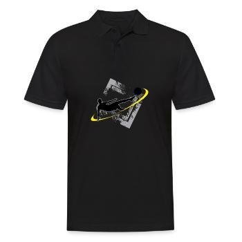 Kick football sport cadeau cool - Polo Homme - noir - Devant - Kai (181cm)