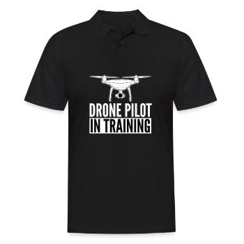 DRONE - Pilote de drone en formation - Polo Homme - noir - Devant - Kai (181cm)