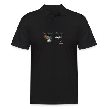 Chemie Nerd Shirt - Feuerwerk - Männer Poloshirt - Schwarz - Vorne - Kai (181cm)