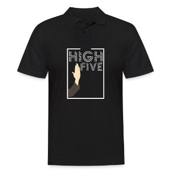 HIGH FIVE - Männer Poloshirt - Schwarz - Vorne - Kai (181cm)
