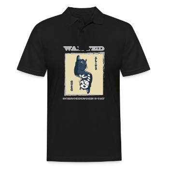 Schrödingers Katze - Männer Poloshirt - Schwarz - Vorne - Kai (181cm)