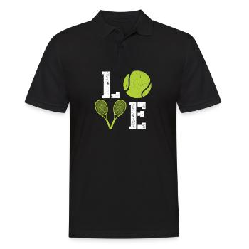 Love Tennis - Polo Homme - noir - Devant - Kai (181cm)