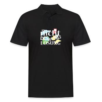 Lösung Rätsel Aufgabe - Männer Poloshirt - Schwarz - Vorne - Kai (181cm)