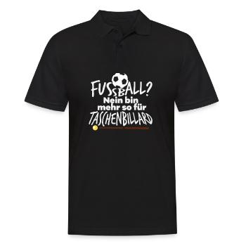 Fussball Billard Taschenbillard Humor - Männer Poloshirt - Schwarz - Vorne - Kai (181cm)