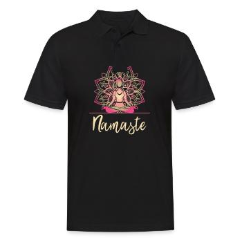 Yoga Yogi Namaste don de méditation - Polo Homme - noir - Devant - Kai (181cm)