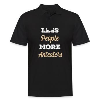 Anteater animal gift idea - Men's Polo Shirt - black - Front - Kai (181cm)