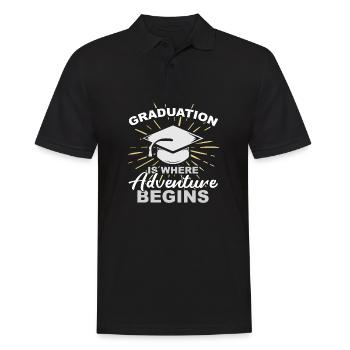 Graduation nice cool gift - Men's Polo Shirt - black - Front - Kai (181cm)