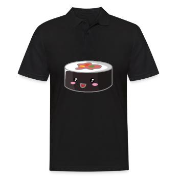 Sushi Roll / Reis / Japan - Männer Poloshirt - Schwarz - Vorne - Kai (181cm)