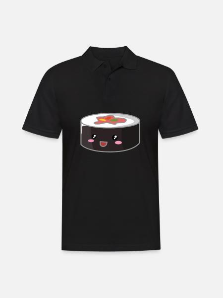 Sushi Roll / Rice / Japan - Men's Polo Shirt - black