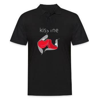 Embrasse-moi - embrasse-moi - Polo Homme - noir - Devant - Kai (181cm)