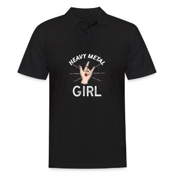 Fille de métal lourd Femme Fille Rock Festival - Polo Homme - noir - Devant - Kai (181cm)