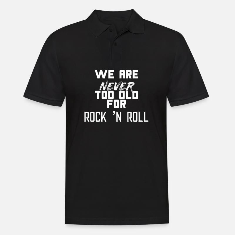 ROCK AND ROLL - Männer Poloshirt - Schwarz