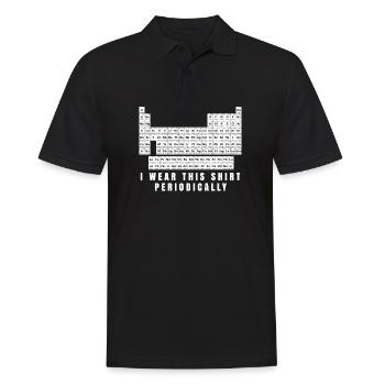 Je porte cette chemise Périodiquement Periodic Table Tea - Polo Homme - noir - Devant - Kai (181cm)