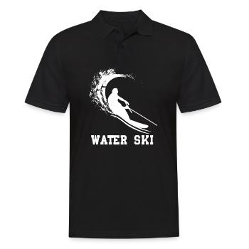 Wasserski Hobby schönes cooles Geschenk - Männer Poloshirt - Schwarz - Vorne - Kai (181cm)