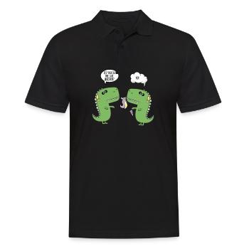 Cadeau de licorne drôle de dinosaure - Polo Homme - noir - Devant - Kai (181cm)