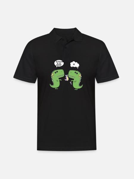 Cadeau de licorne drôle de dinosaure - Polo Homme - noir