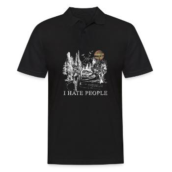 Je déteste les gens - Je déteste les gens - Polo Homme - noir - Devant - Kai (181cm)