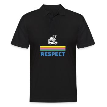 Respecter l'homme dans la camionnette de glace - Polo Homme - noir - Devant - Kai (181cm)
