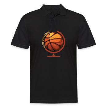 Basketball Globus Erde Streetball Rebound Dunking - Männer Poloshirt - Schwarz - Vorne - Kai (181cm)