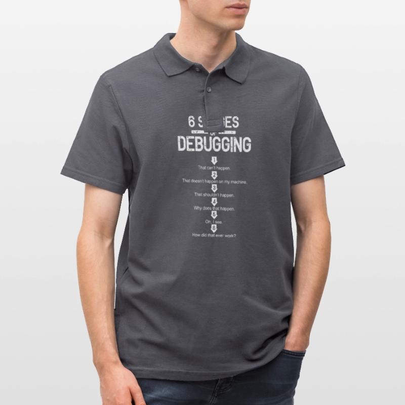 Debugging Programmierer Informatik Computer Nerd Männer Poloshirt