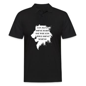 A man without a beard is like a lion without a mane - Men's Polo Shirt - black - Front - Kai (181cm)