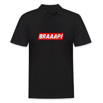 Braaap! Motocross Motorrad Enduro Geschenk - Männer Poloshirt - Schwarz - Vorne - Kai (181cm)