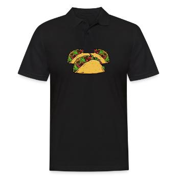 Tacos tacos mexicains fast food piquant espagnol - Polo Homme - noir - Devant - Kai (181cm)