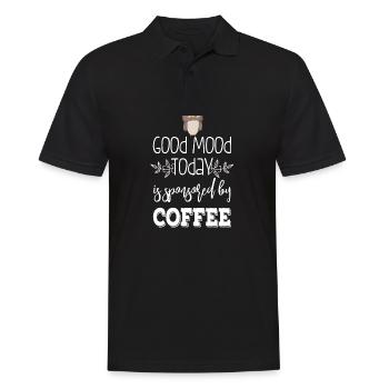 Kaffeeeule - Männer Poloshirt - Schwarz - Vorne - Kai (181cm)
