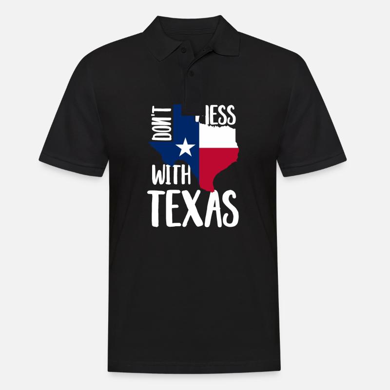 Texas Karte cooles Geschenk - Männer Poloshirt - Schwarz
