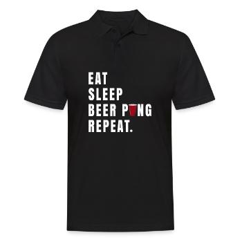 Beerpong Beer pong - cadeau de chemise de bière pong - Polo Homme - noir - Devant - Kai (181cm)