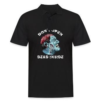 Zombie - Don't Open Dead Inside - Männer Poloshirt - Schwarz - Vorne - Kai (181cm)