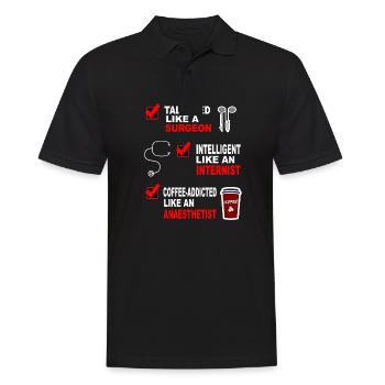 Surgeon Internist Anaesthetist Geschenkidee Shirt - Männer Poloshirt - Schwarz - Vorne - Kai (181cm)