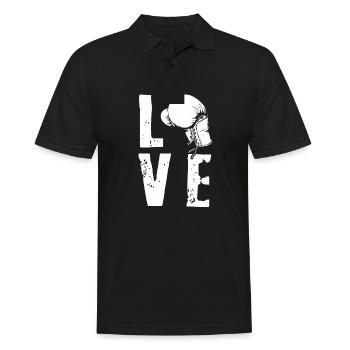 Fight Boxer shirt Geschenk Boxing Boxhandschuhe - Männer Poloshirt - Schwarz - Vorne - Kai (181cm)