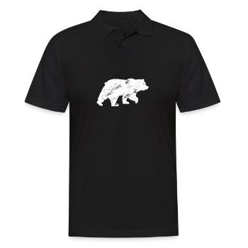 Tshirt cadeau vintage de conservation de l'ours polaire - Polo Homme - noir - Devant - Kai (181cm)